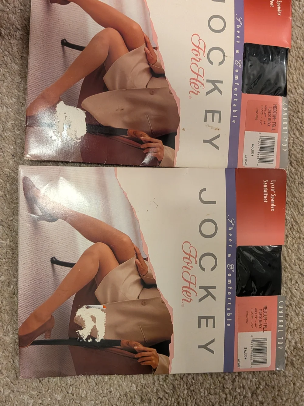 Jockey For Her Sheer Control Top Pantyhose - Black